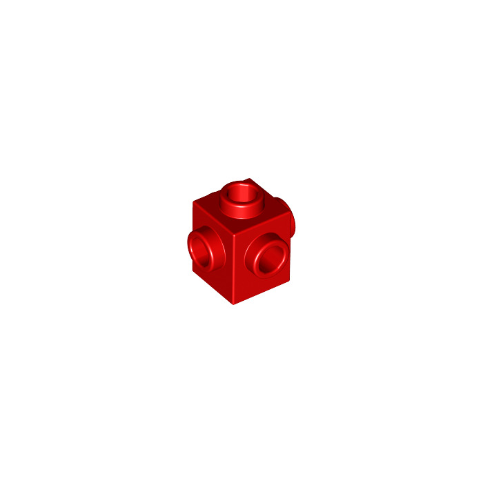 LEGO® 5Stk Stein 1x1 mit 4 Noppen seitlich rot 4733 