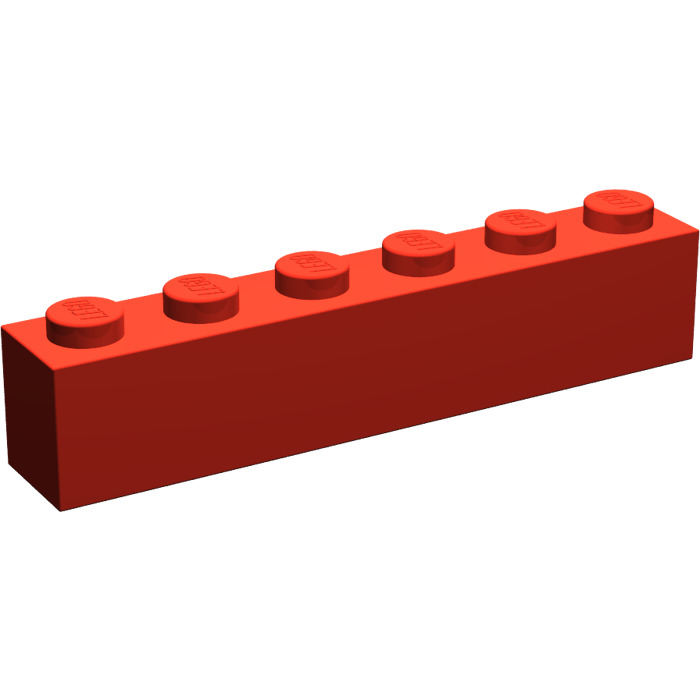 6 Stück Rot Lego-- 3009 --- 1 x 6 Basic 