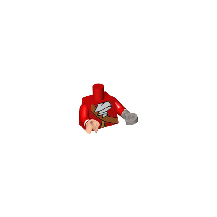 LEGO Red Captain Hook Minifig Torso (10895) | Brick Owl - LEGO Marketplace