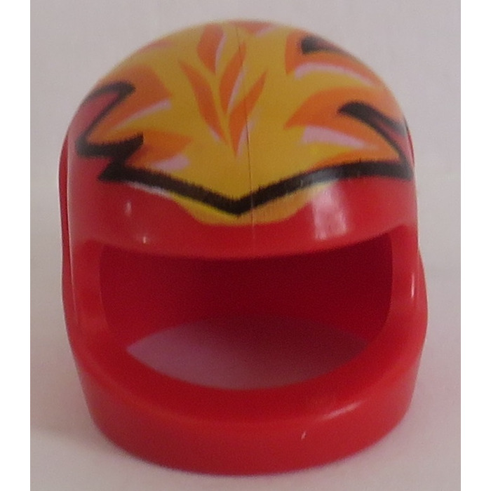 LEGO Red Crash Helmet with flames pattern (2446) | Brick Owl - LEGO ...
