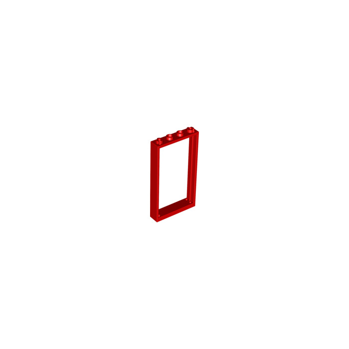 LEGO 4 x Türrahmen rot Red Door Frame 1x4x6 with Four Holes Top Bottom 30179 