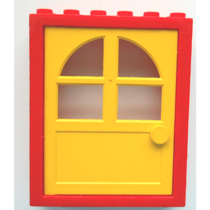 LEGO 6 x Tür & Rahmen rot gelb red yellow door 60599 60623 2x4x6 