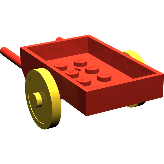 Lego 503c01 fabad4 Fabuland Brouette Wheelbarrow Red rouge 3615 3787 325 3714