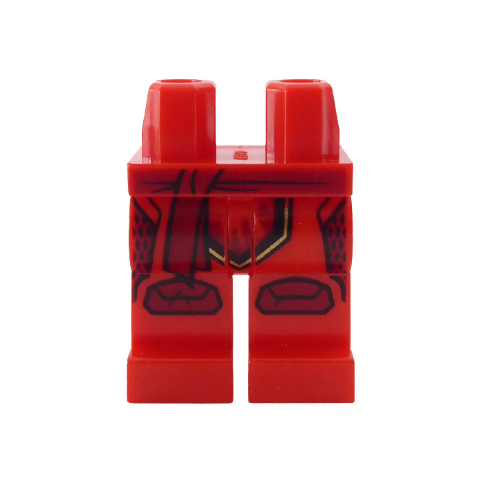 LEGO Black Minifig Legs Body Part with Red Kneepads 