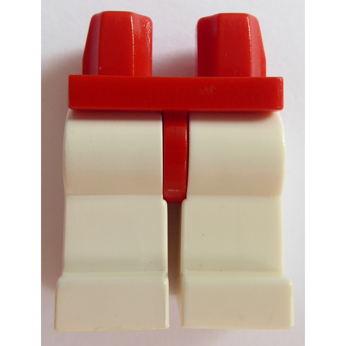 Lego 10 rote Beine weiße Hüfte für Minifiguren red legs white Hips Neu New 