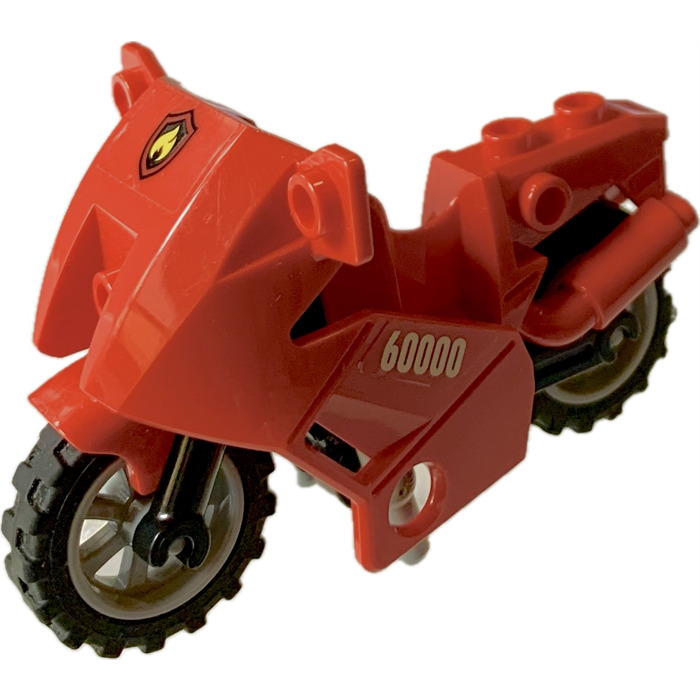 LEGO Motorcycle with Black Chassis with Sticker from Set