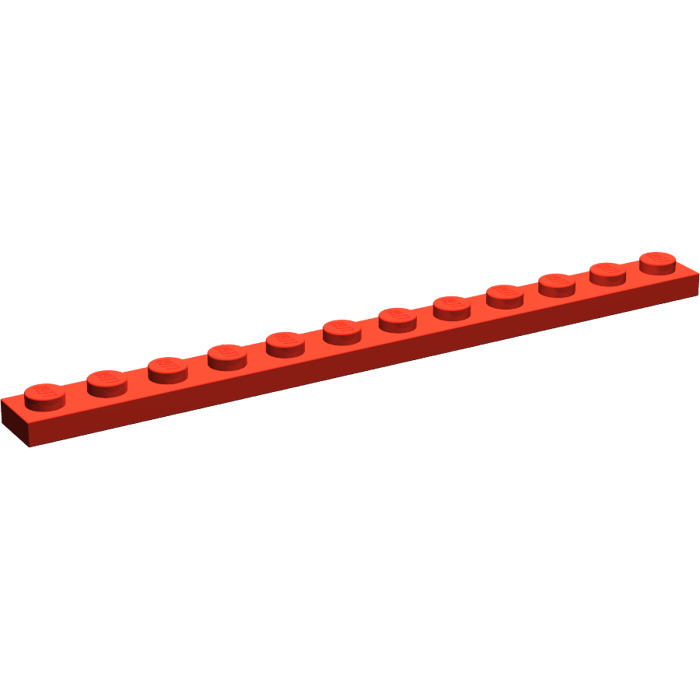 LEGO Red Plate 1 x 12 (60479) | Brick Owl - LEGO Marketplace