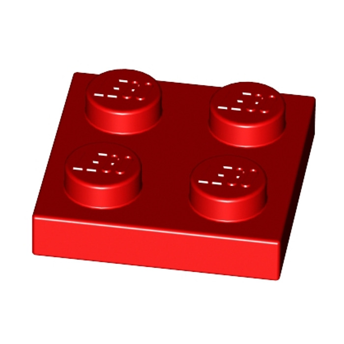 - Spare Parts / Pieces 3022 Qty:4 4 x Lego Red 2x2 Plate 