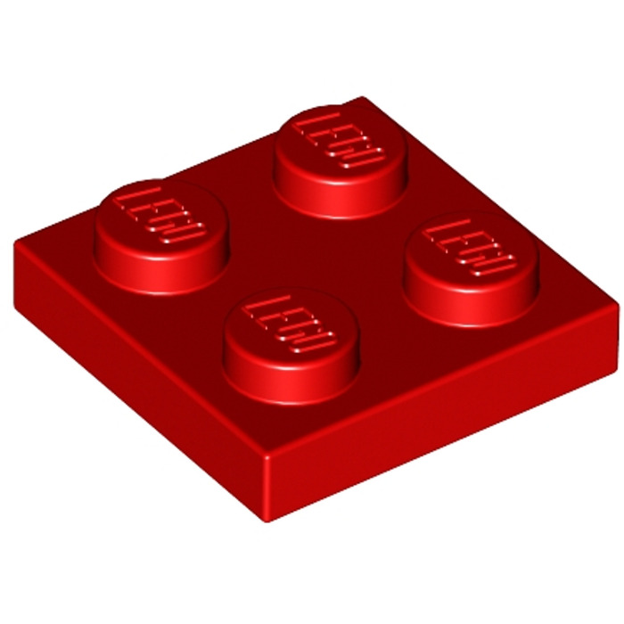 50Stk 3022-01 Red 2x2 LEGO® - Platte Rot Plates