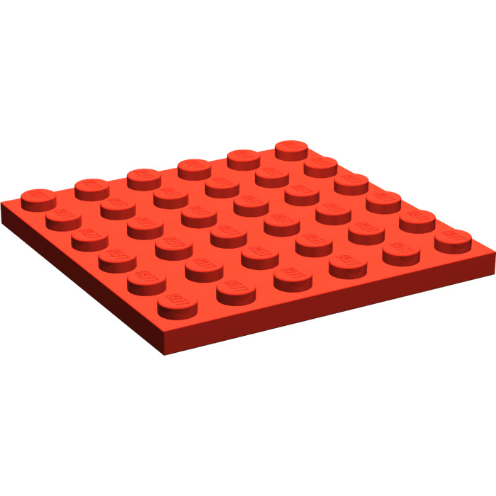 Lego 2 x Platte Bauplatte flach 3958 rot   6x6 