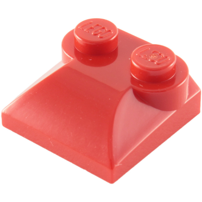 NEW Curved Slope End Lego 10x Red Brick Modified 2x2 Two Studs 47457 