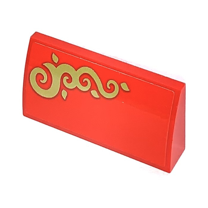tinbapj♡ Slope, Curved 2 x 4 x 2/3 with Bottom Tubes with Yellow