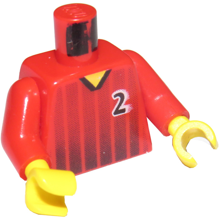 LEGO Red Sports Torso with 2 (973) Inventory | Brick Owl - LEGO Marketplace