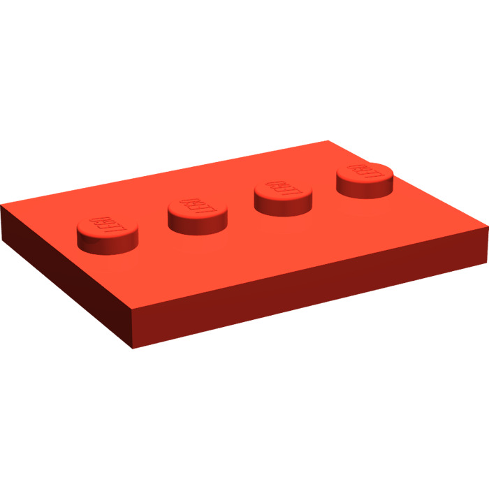 LEGO Red Tile 3 x 4 with Four Studs (17836 / 88646) | Brick Owl - LEGO ...