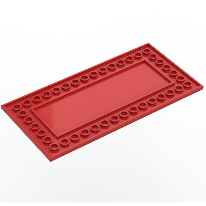 Lego 1x Plate Plaque Tile 8x16 Bottom Tubes on Edges 48288 red/rouge/rot 