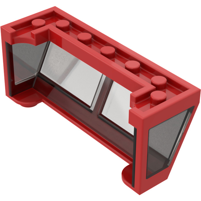 Lego 1 x Fenster Zugfenster 6567c01 schwarz 2x6x2 Scheibe transp klar 4564 