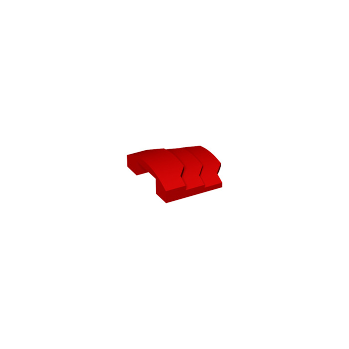 LEGO Red Wedge 3 x 4 with Stepped Sides (66955) Brick Owl LEGO