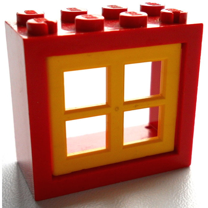 2 old red windows Lego 2 fenetres anciennes rouges 22 33 44 55 810 236 326 