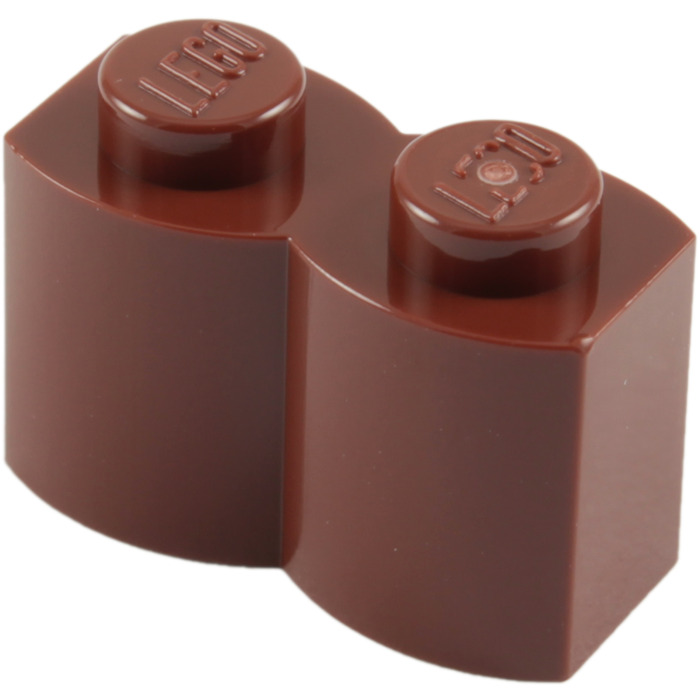 Lego 10x Stein 1x2 Wellenstein Palisade Dunkel Braun Dark Brown Brick 30136 Neu 