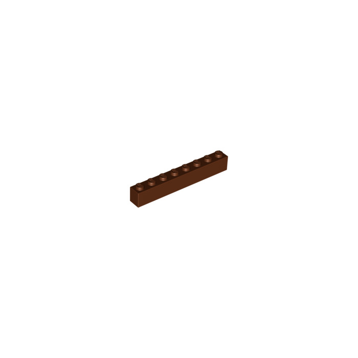 Lego 4x Brique Brick 1x8 8x1 marron/reddish brown 3008 NEUF