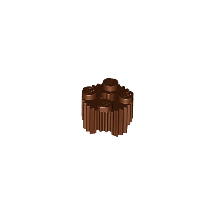 LEGO Parts NEW Pack of 4 Brick Round 2x2 with Flutes 92947 REDDISH BROWN 