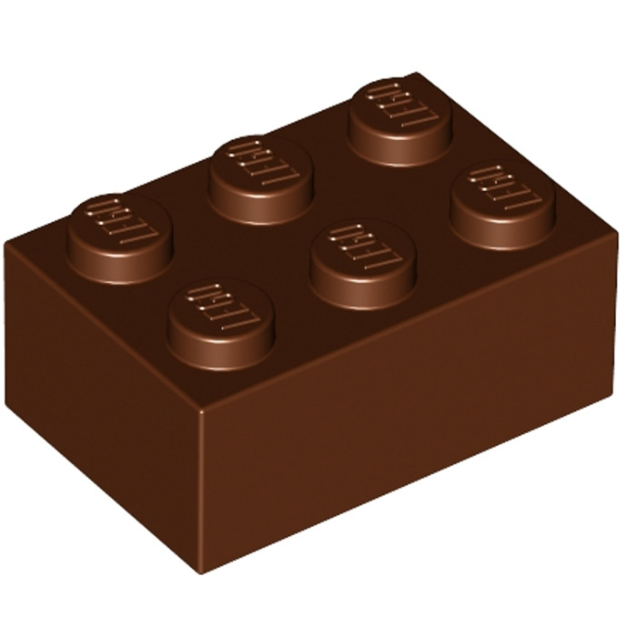** 25 CT LOT **  Lego NEW reddish brown 2 x 3 standard bricks