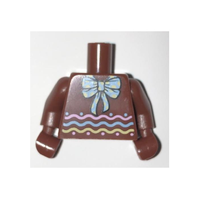 LEGO Reddish Brown Minifig Torso With Bow and Wavy Line Pattern (973 ...