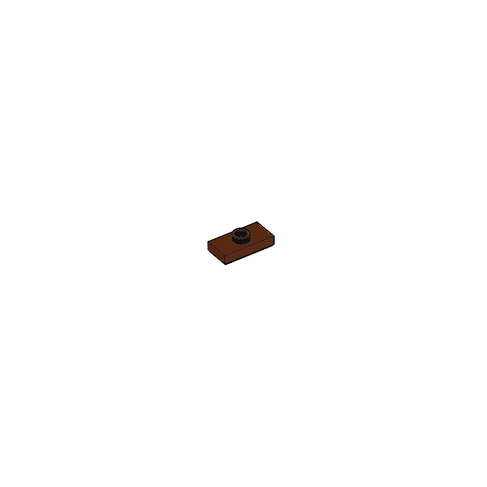 LEGO® Reddish Brown Plate 1 x 2 with 1 Stud Design ID 15573