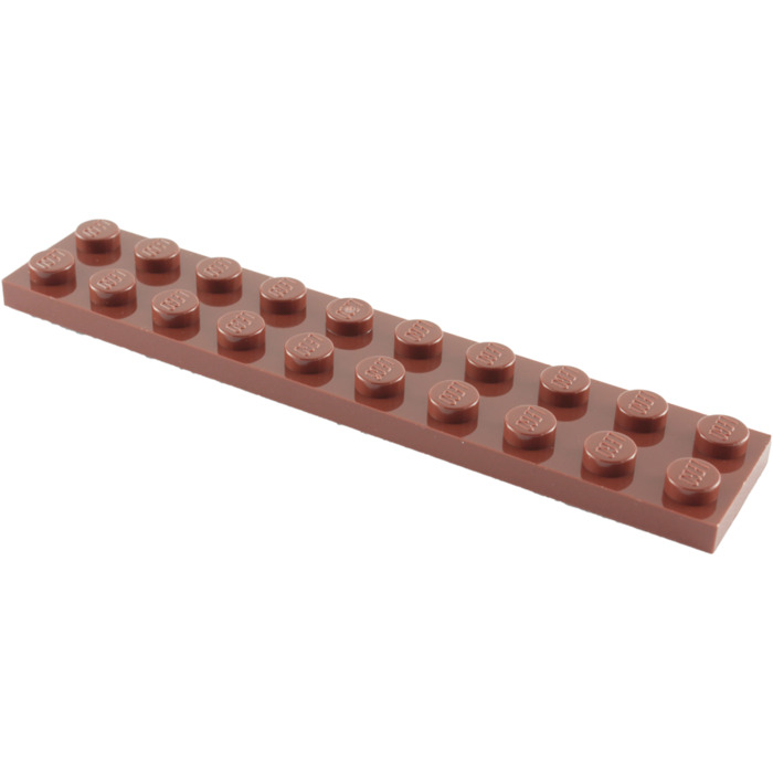 Lego 2x Brique Brick 2x10 10x2 marron/reddish brown 3006 NEUF 