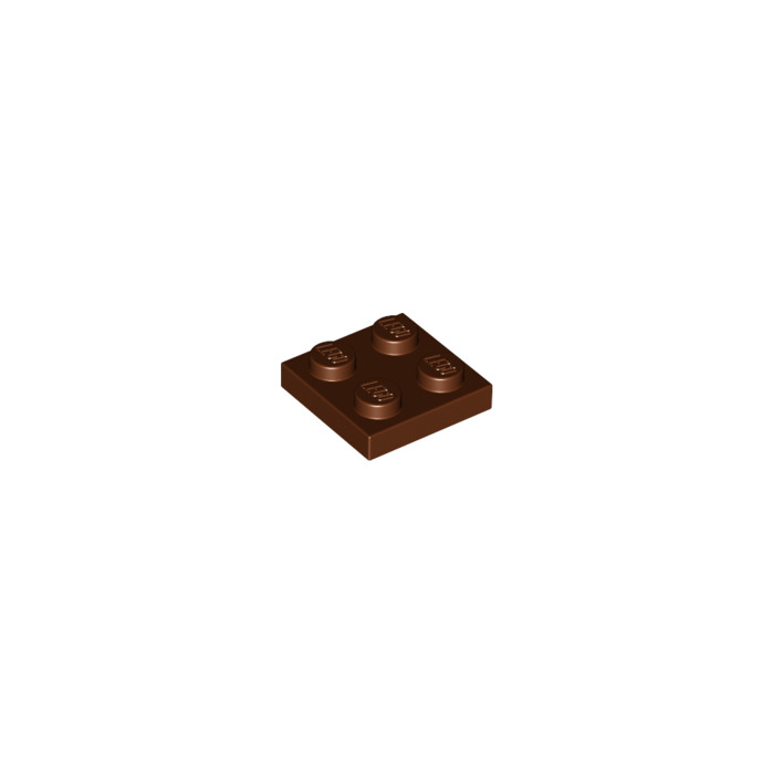 Reddish Brown Plate 2x2 Marron Lego 3022-10x Plaque NEUF 