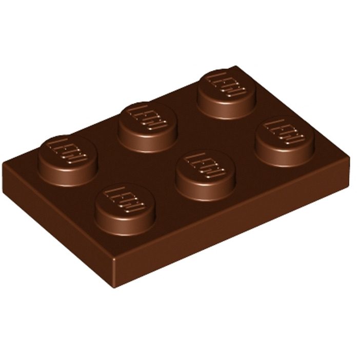 20 NEW LEGO Plate 2 x 3 Reddish Brown