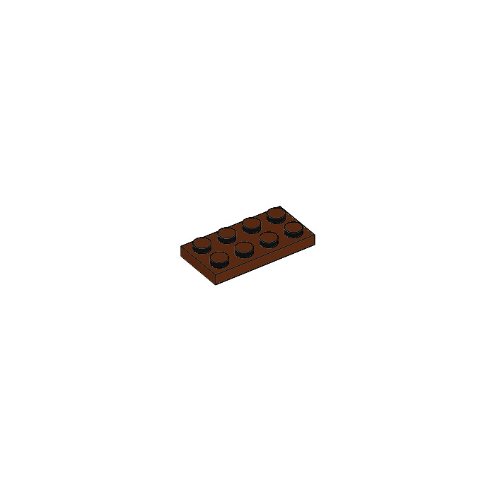 Lego Part 4211186 Plate 2x4 3020 X8 Parts Reddish Brown 