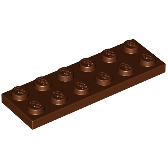 RBJ22 plaque 2 x 6 X 20 3795 Lego-brun rougeâtre 