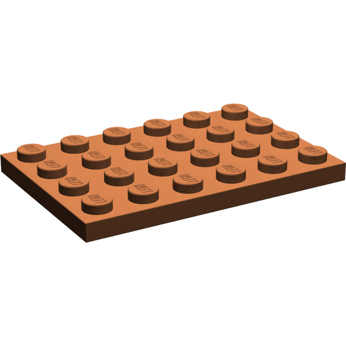 10 NEW LEGO Plate 4 x 6 Reddish Brown 
