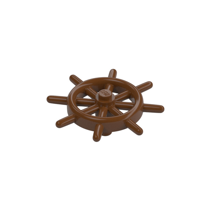 LEGO Reddish Brown Ship Wheel with Slotted Pin (52395) | Brick Owl ...