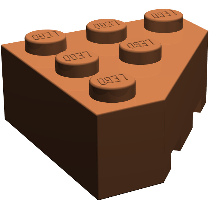 LEGO Parts Reddish Brown Wedge 3 x 3 Cut Corner No 30505 QTY 5
