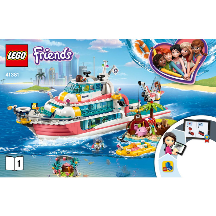 lego friends 41381 rescue mission boat