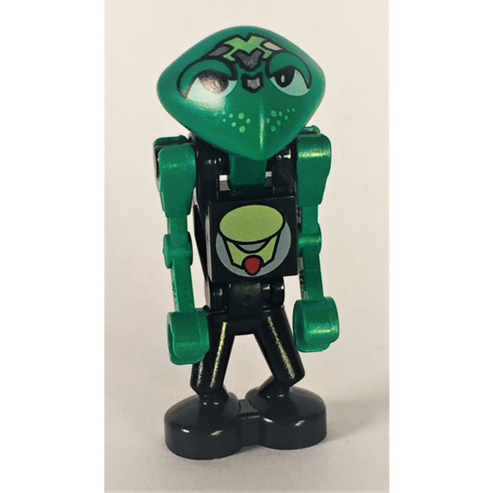 Lego Minifigure Head Alien with Robot Red Eyes Inv 55