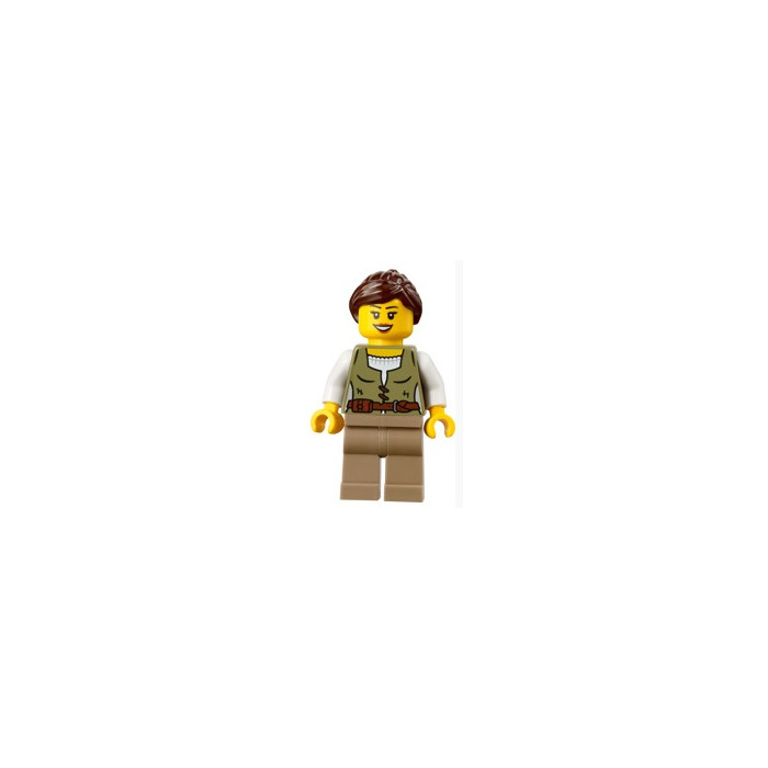 LEGO Riverside Woman with Olive Green Vest Minifigure | Brick Owl ...