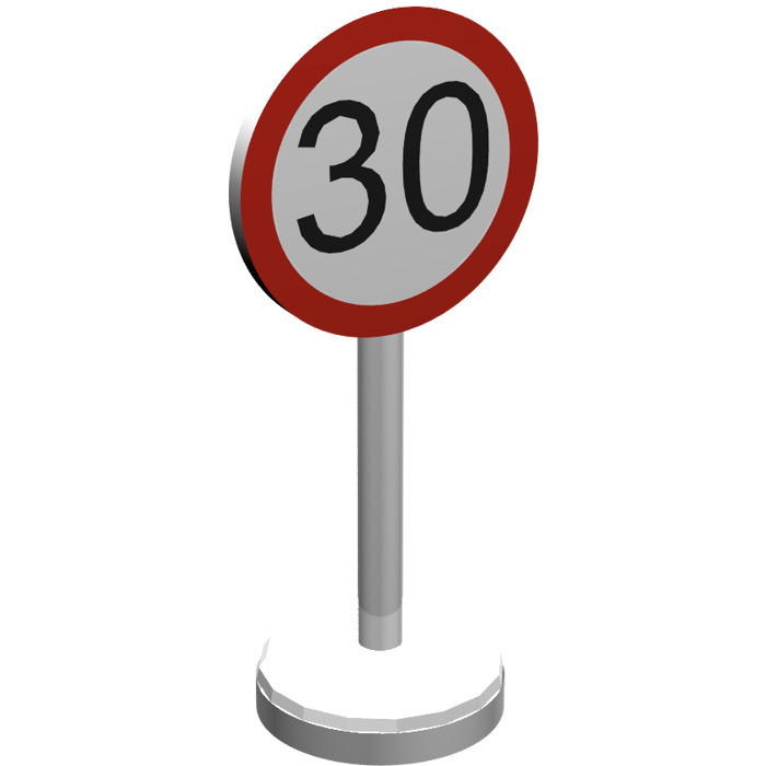 LEGO Road Sign with 30 Pattern | Brick Owl - LEGO Mercado