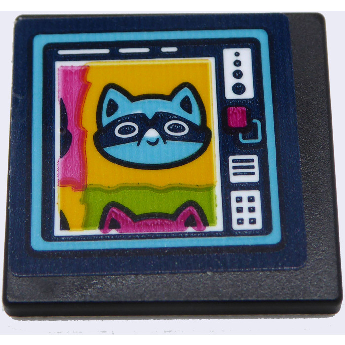 LEGO Roadsign Clip-on 2 x 2 Square with Hamster Head on computer Screen ...