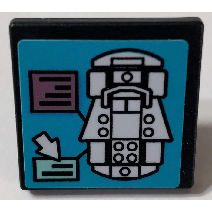 LEGO Roadsign Clip-on 2 x 2 Square with White Car, Mouse Cursor Arrow ...