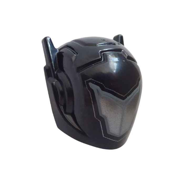 LEGO Robot Helmet with Ear Antennas with Galactic Bounty Silver (46534