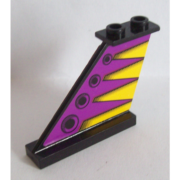 LEGO Rudder 1 x 3 x 4 with Purple and Yellow Marking Sticker (2340 ...