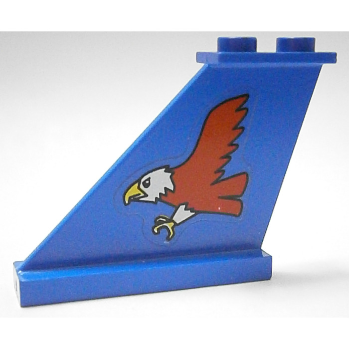 LEGO Rudder 1 x 3 x 4 with Red Eagle Pattern on Left Side Sticker (2340 ...