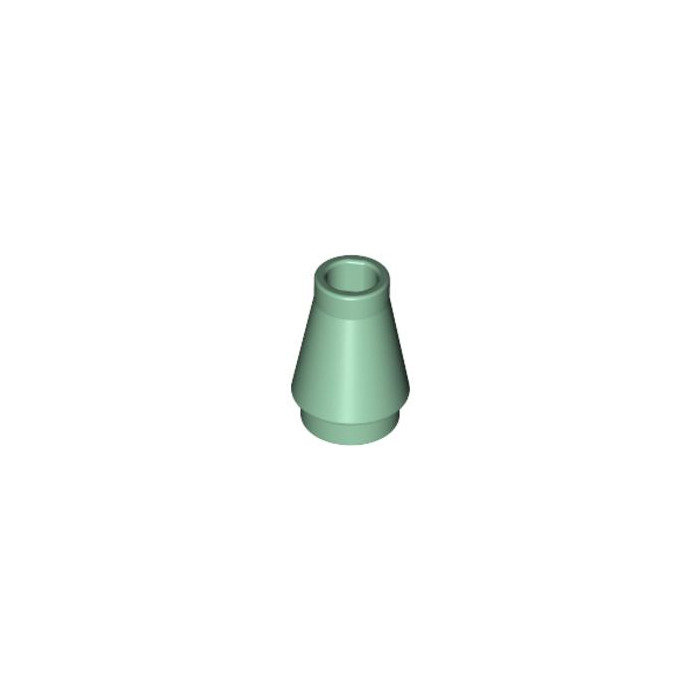 LEGO Sand Green 1x1 Cone Lot of 6 