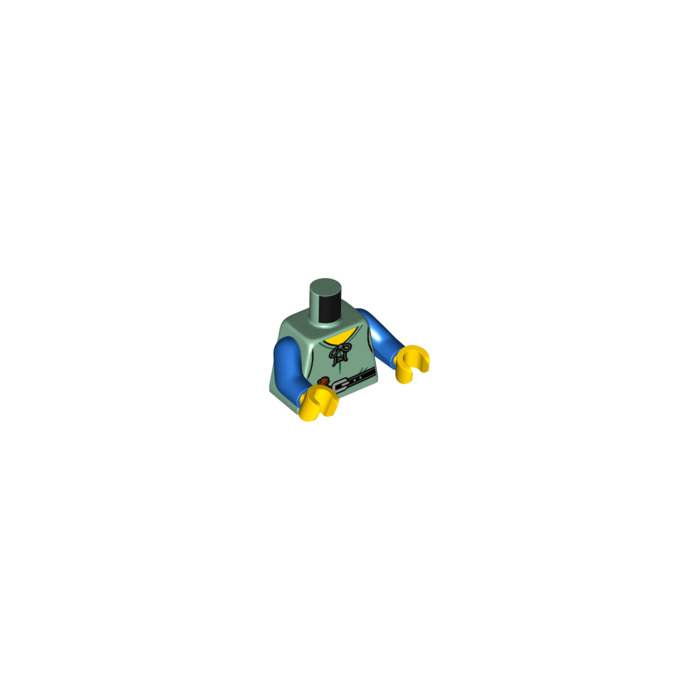 LEGO Sand Green Farmer Minifig Torso (76382) | Brick Owl - LEGO Marketplace