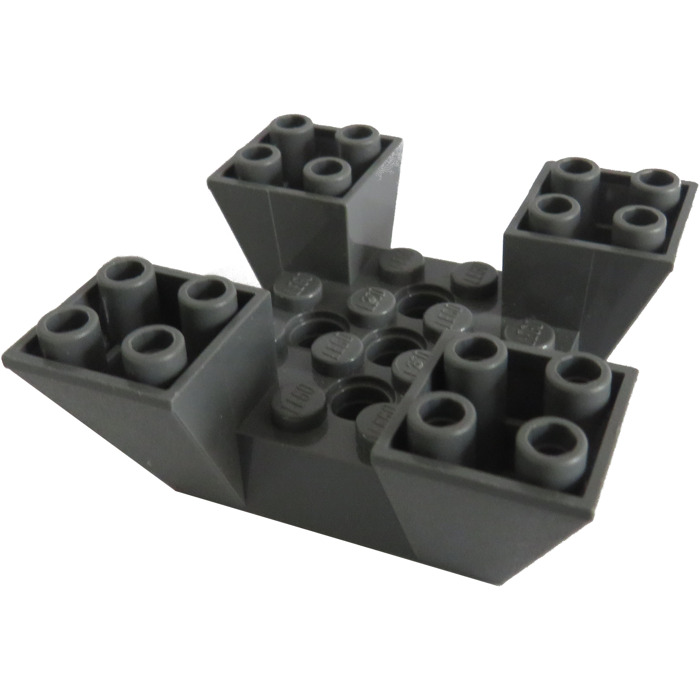 Dark Grey 1 x lego 30373 Brick Gradient Osmosis Slope Inverted 6x6x2 Quad New