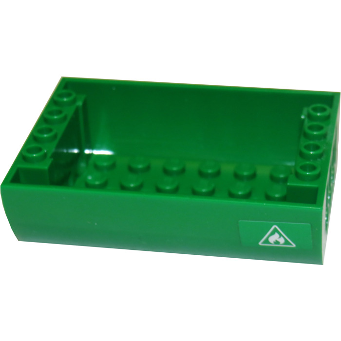 LEGO Slope 6 x 8 x 2 Curved Inverted Double Fire Warning (45410) | Brick - LEGO Marketplace