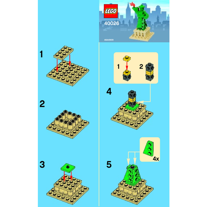 LEGO Statue Of Liberty Set 40026 Instructions Brick Owl LEGO 